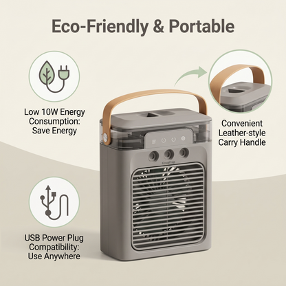 Mini Climatiseur Portable & Humidificateur 3-en-1